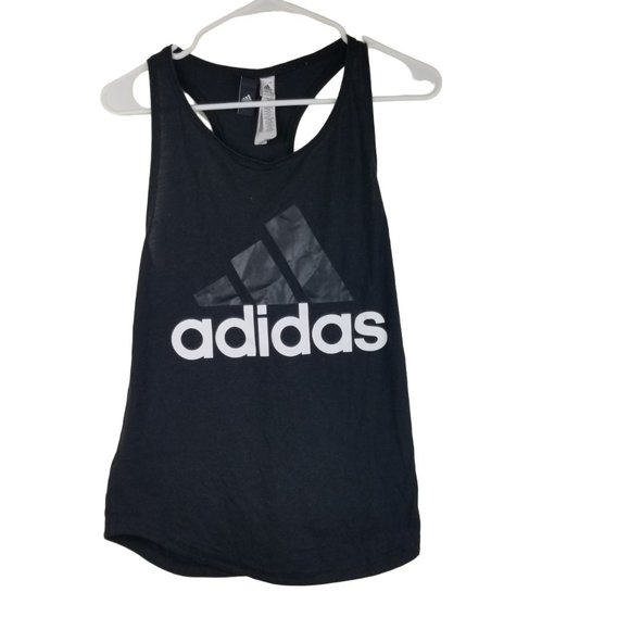 adidas Tops - Adidas Womens Sz XS AthleticTank Top Black Racerback Logo Work Out
